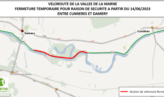 Fermeture temporaire de la véloroute de la vallée de la Marne ! 